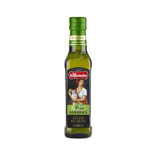 LA ESPAÑOLA Aceite de oliva virgen extra a la albahaca LA ESPAÑOLA botella de 250 ml