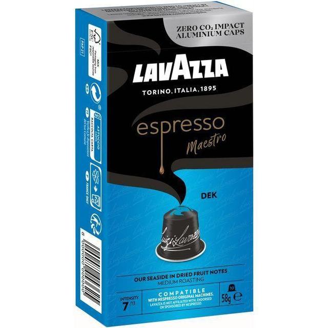 Café espresso descafeinado en cápsulas Lavazza compatible con Nespresso 10 ud