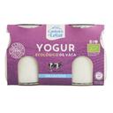 CANTERO DE LETUR Yogur de vaca natural ecológico ,sin lactosa pack de 2 uds. de 125 g