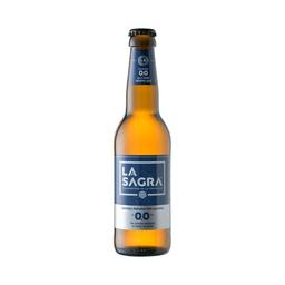 LA SAGRA Cerveza rubia sin alcohol (0,0%) botellin de 33 cl