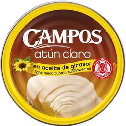 Atún claro en aceite de girasol campos, lata 160 g