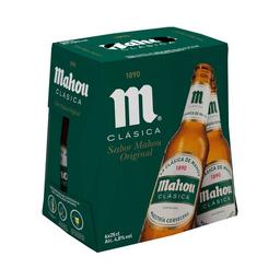 MAHOU CLASICA Cervezas  pack de 6 botellas de 25 cl
