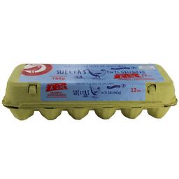 AUCHAN Huevos de gallinas sueltas en el gallinero clase L - XL y cat. A 12 uds. Producto Alcampo