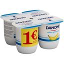 Yogur sabor plátano Danone sin gluten pack de 4 unidades de 120 g