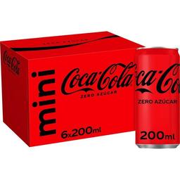 Refresco de cola coca cola zero, pack 6x20 cl