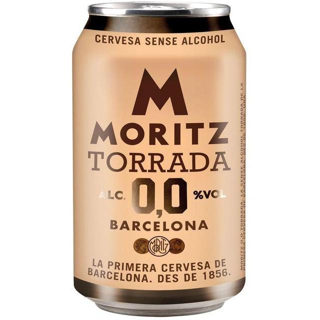 Cerveza tostada 0,0 moritz, lata 33 cl