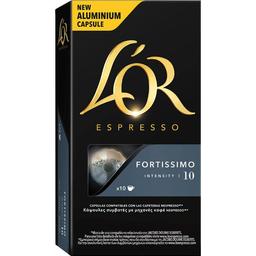 Café fortissimo compatible nespresso l'or, caja 10 uds