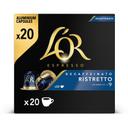 Café en cápsulas espresso ristretto descafeinado L'Or caja 20 unidades