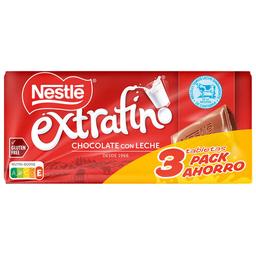 NESTLÉ Extrafino Chocolate con leche 3 uds. de 125 g