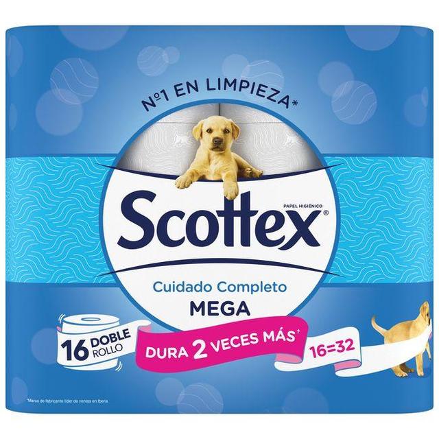 Papel higiénico scottex megarollo, paquete 16 rollos