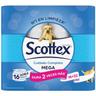Papel higiénico scottex megarollo, paquete 16 rollos