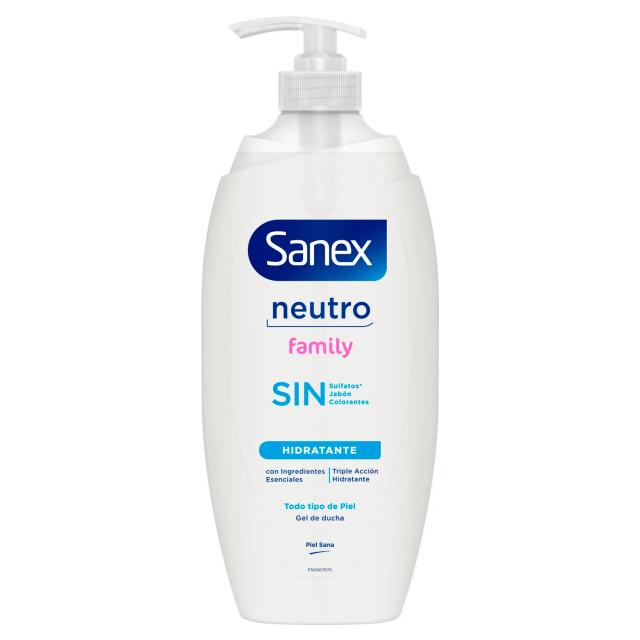 Gel de ducha hidratante neutro family Sanex 750 ml