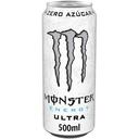 Bebida energética MONSTER Ultra White Zero azúcar lata 50 cl