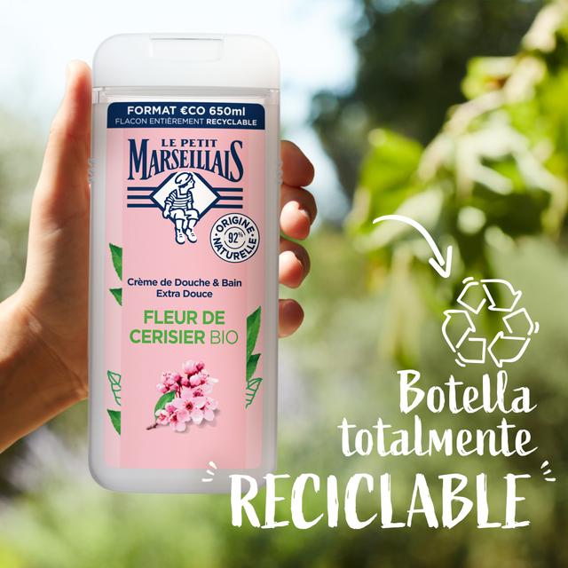 Gel de baño Le Petit Marseillais 650 ml Flor de cerezo