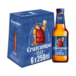 CRUZCAMPO Cerveza sin alcohol (0,0% Vol.) pack de 6 uds. de 25 cl