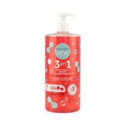 SEVEN Kids Gel, champú y acondicionador infantil con prebiótico y aroma a cereza 750 ml