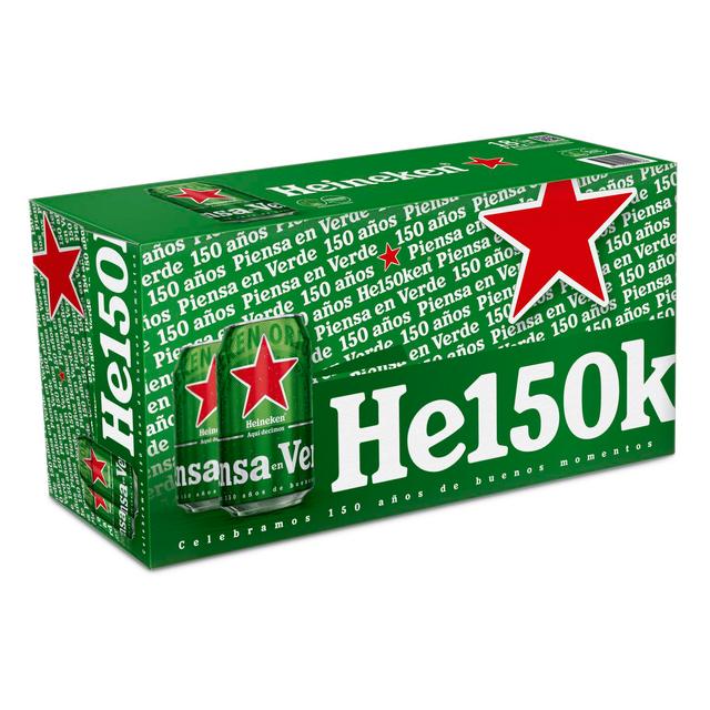 Cerveza rubia Heineken Lager pack de 18 latas de 33 cl