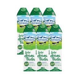 CENTRAL LECHERA ASTURIANA Leche de vaca desnatada de origen español 6 x 1l