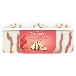 CARTE D'OR Les desserts tarrina de helado sabor a tarta de queso y helado sabor a galleta con salsa de fresa 825 ml