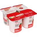 Yogur sabor fresa eroski basic, pack 4x125 g