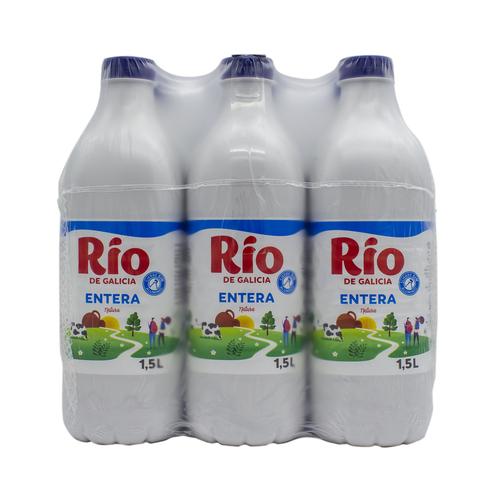 RÍO Leche entera de vaca, de origen gallego 6 x 1.5 l