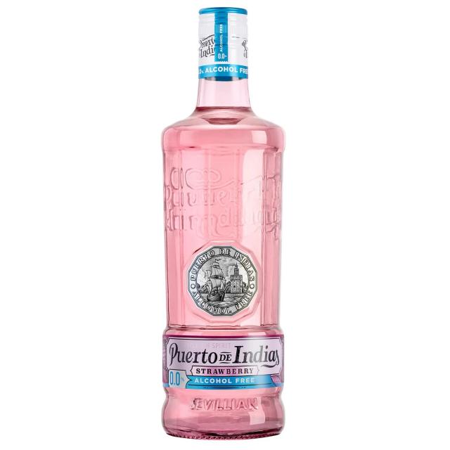 Ginebra Puerto de Indias strawberry 0,0 sin alcohol 70 cl