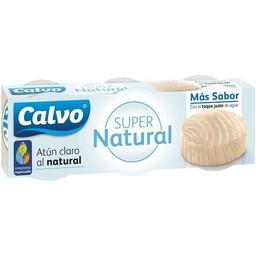 Atún claro super natural calvo, pack 3x65 g