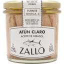 Atún claro en aceite de girasol zallo, frasco 220 g