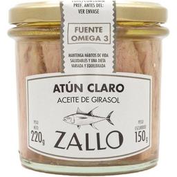 Atún claro en aceite de girasol zallo, frasco 220 g