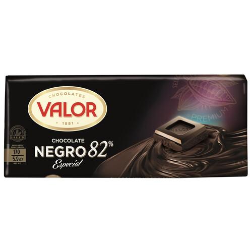 VALOR Chocolate negro 82% cacao especial 170 g