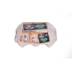 Huevos de gallinas criadas en suelo Carrefour El Mercado 6 ud