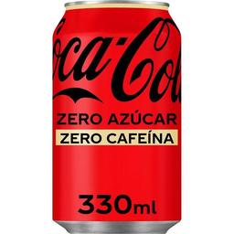 Refresco de cola coca cola zero zero, lata 33 cl