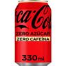 Refresco de cola coca cola zero zero, lata 33 cl