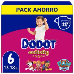 Pañales Dodot Activity T6 (13+ kg.) 117 ud