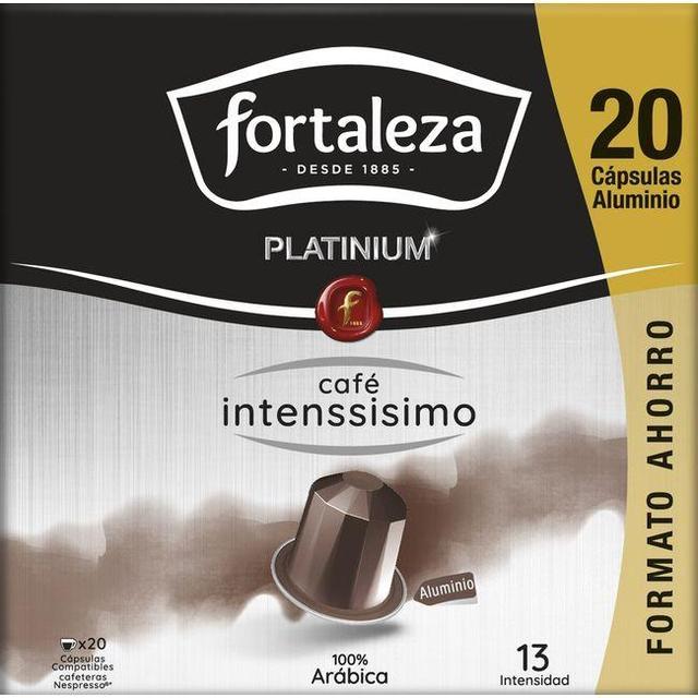Café intensísimo compatible nespresso fortaleza, caja 20 uds