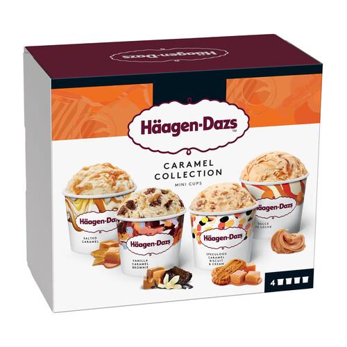 HÄAGEN-DAZS Mini tarrinas de helado de caramelo con distintos sabores 4 x 100 ml