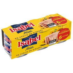 ISABEL Atún en aceite de girasol pack 6 uds.x 52 g