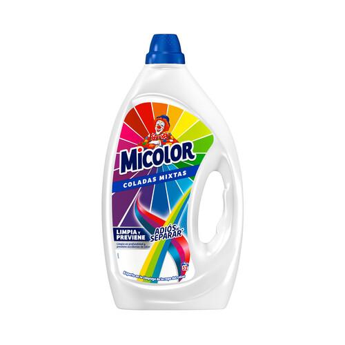 MICOLOR Detergente líquido para lavadoras, apto para coladas mixtas 2.34 l, 52 lavados