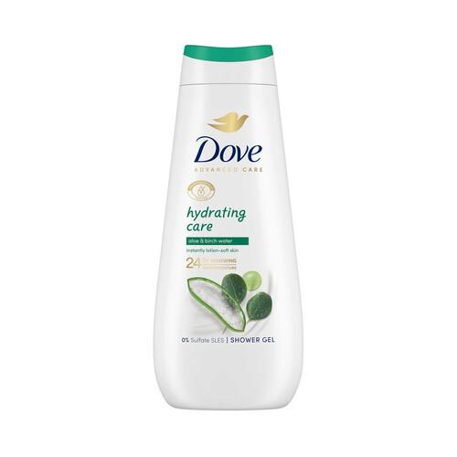 DOVE Advanced care Gel hidratante para ducha o baño con aloe vera y agua de abedul 400 ml
