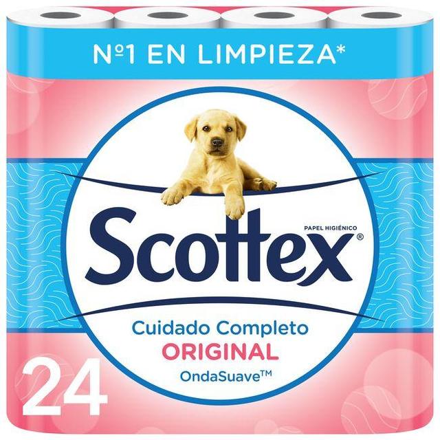 Papel higiénico original scottex, paquete 24 rollos