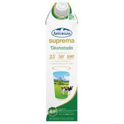 Leche desnatada ultrafiltrada Suprema Central Lechera Asturiana sin lactosa brik 1 l