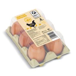 Huevos frescos categoría A clase XL Dia bandeja 6 unidades