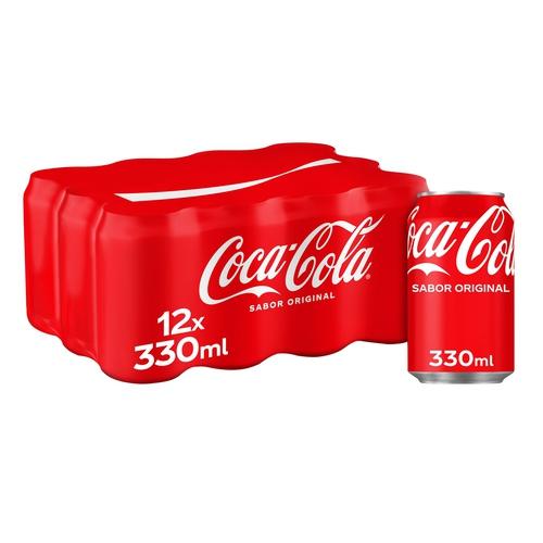 Refresco de cola clásica Coca-Cola lata 12 x 33 cl