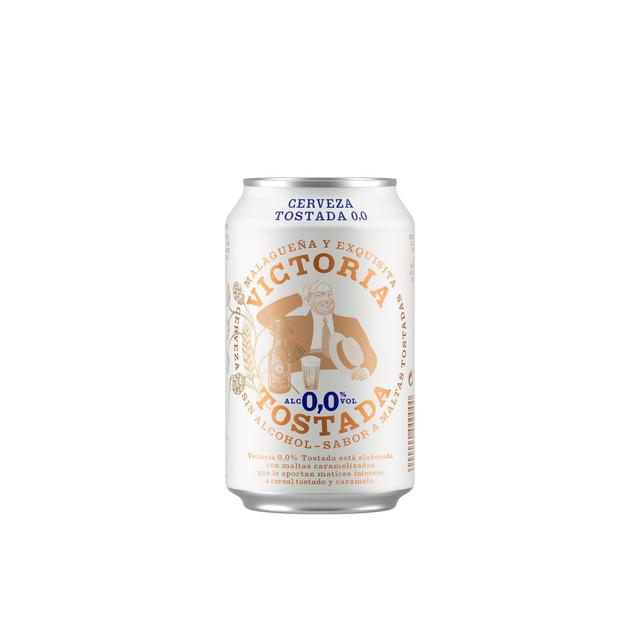Cerveza tostada Victoria 0,0 alcohol lata 33 cl