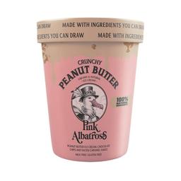 PINK ALBATROS Tarrina de helado de cacahuete con chocolate y salsa de caramelo salado 480 ml