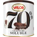 Cacao soluble negro 70% valor, lata 300 g