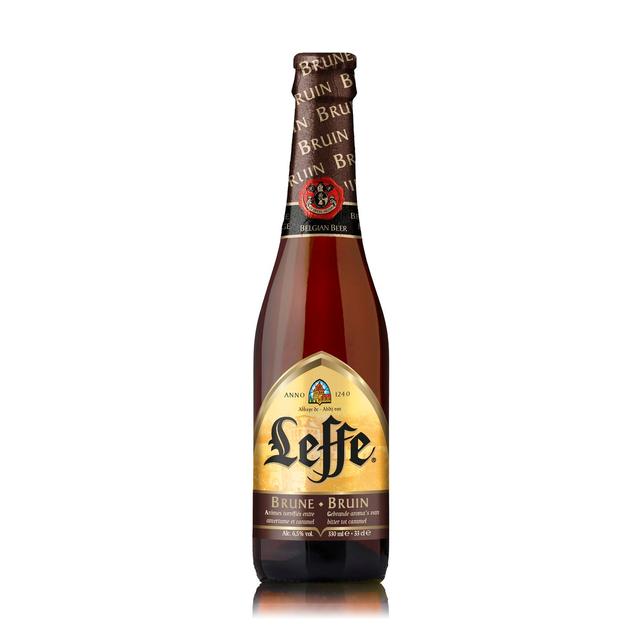 Cerveza Leffe Brune negra botella 33 cl