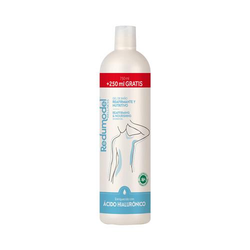 REDUMODEL Gel reafirmante y nutritivo para ducha o baño, enriquecido con ácido Hialurónico 750 ml