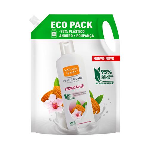 NATURAL HONEY Essential care Recarga gel de baño o ducha hidratante con aceite de almendras dulces 1.4 l