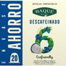 Café descafeinado compatible nespresso baqué, caja 20 uds